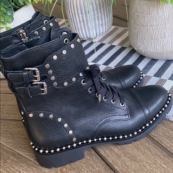 (Sold) Sam Edelman Jennifer Studded Combat Boot - Picture 11 of 13